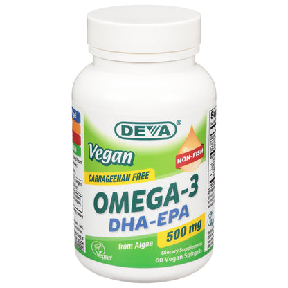 Deva Vegan Vitamins Omega-3 Dha-epa 500mg